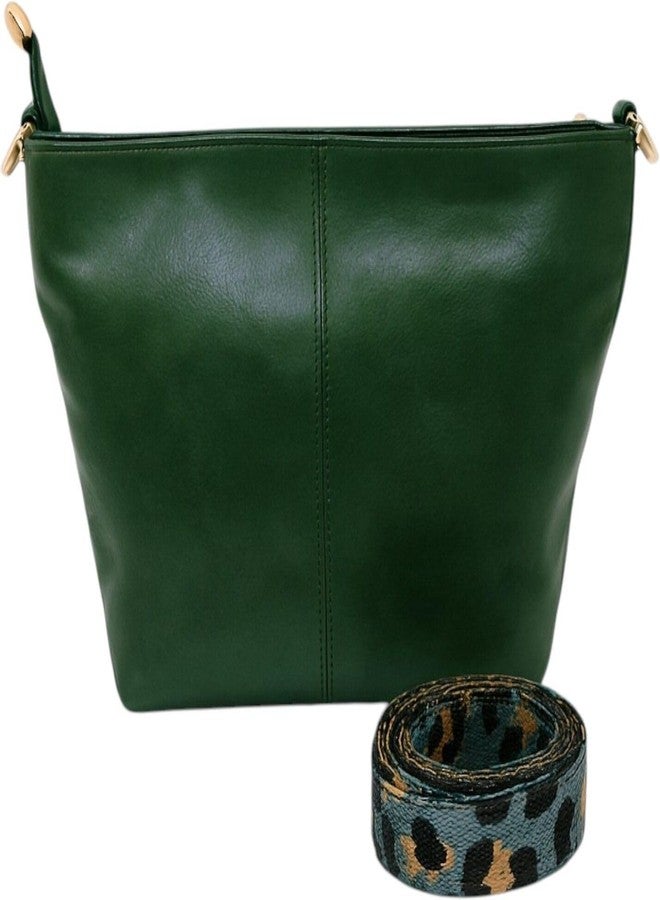 Poorak Green Sling Bag with Detachable Grey Belt for Girls & Women - Image 4